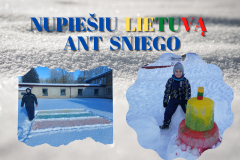NUPIEŠIU LIETUVĄ ANT SNIEGO