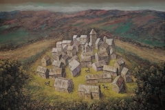 Juan-Rodrigo-Piedrahita-Escobar.-Town.-Acrylic-on-canvas