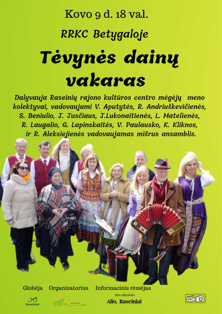 Tėvynės dainų vakaras Betygaloje - Raseinių rajono kultūros centras