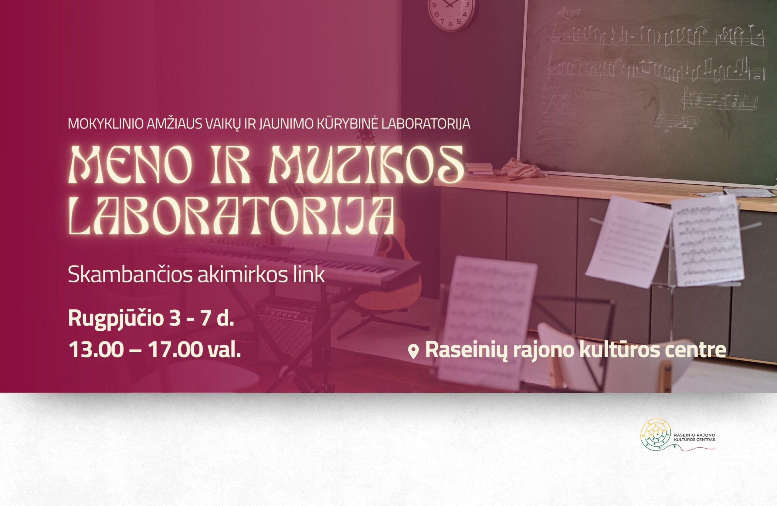 Kviečiame registruotis į meninę ir muzikinę laboratoriją „Skambančios akimirkos link“